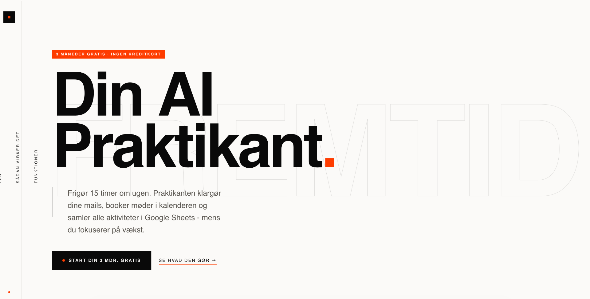 AI Praktikant - skærmbillede