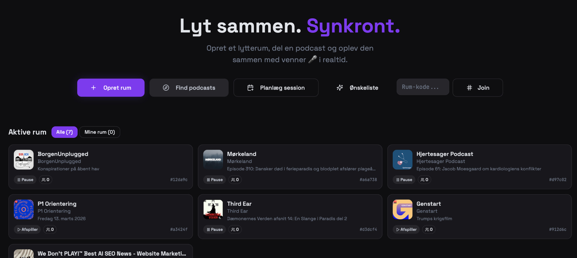 Podsync - skærmbillede